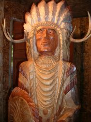 cigar store indian wood statue figure