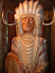 cigar store indian wood statue figure