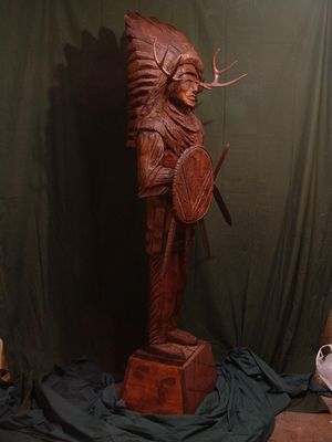 cigar store indian wood statue figure