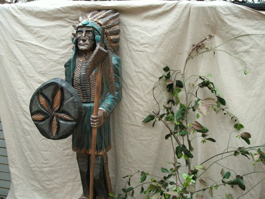 cigar store indian wood statue figure