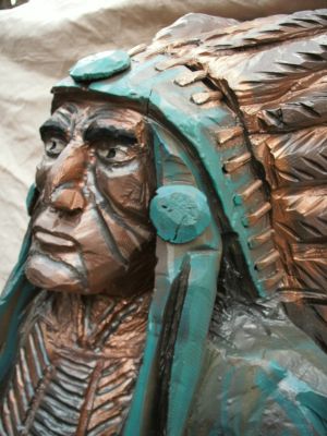 cigar store indian wood statue figure