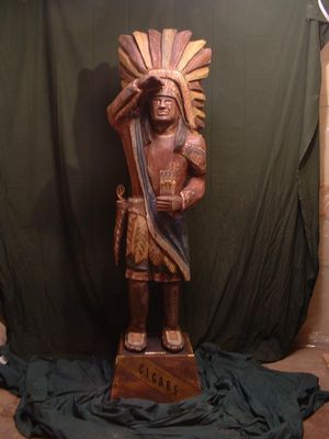 cigar store indian wood statue figure