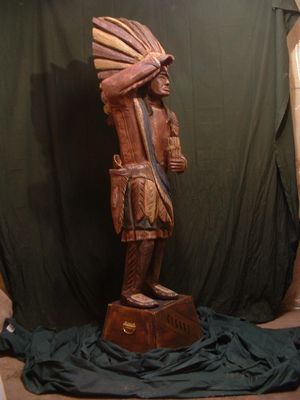 cigar store indian wood statue figure