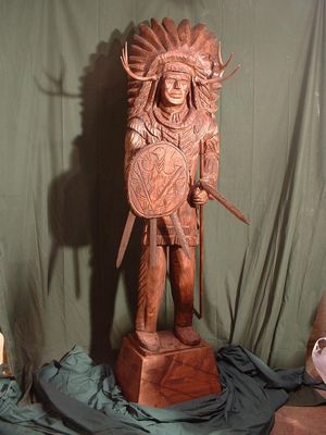 cigar store indian wood statue figure