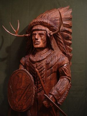 cigar store indian wood statue figure