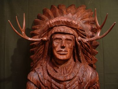 cigar store indian wood statue figure