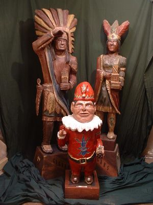 cigar store indian wood statue figure