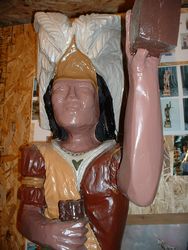 cigar store indian wood statue figure