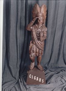 cigar store indian wood statue figure