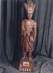 cigar store indian wood statue figure