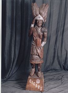 cigar store indian wood statue figure