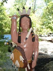 cigar store indian wood statue figure